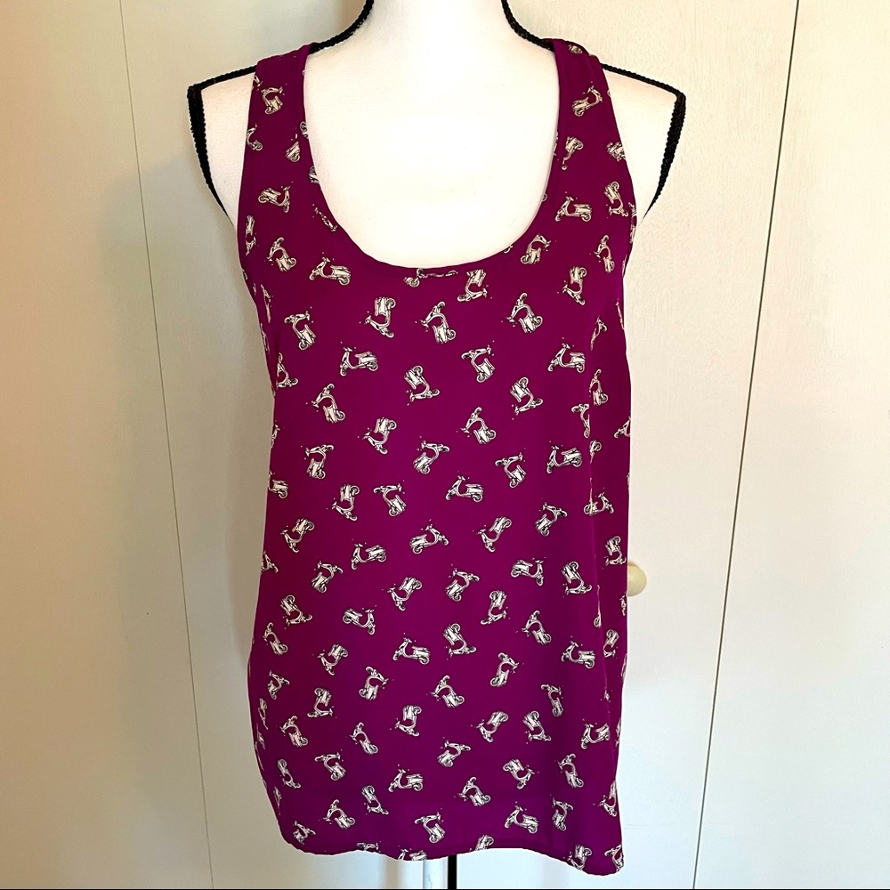 Pleione Racerback tank top with scooters SzS